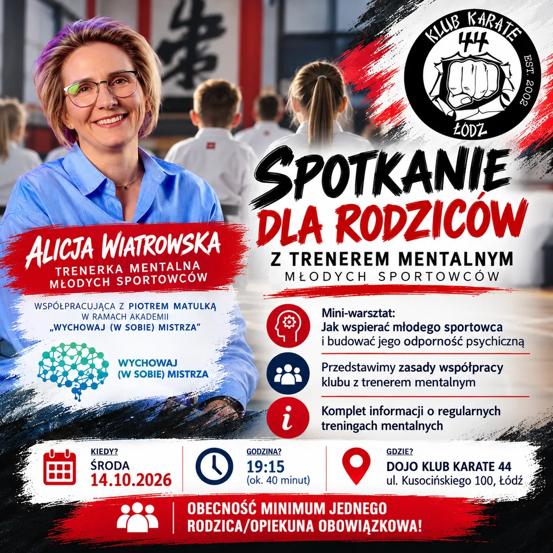 Mentalna Siła w Klubie Karate ,,44” – warsztaty dla rodziców